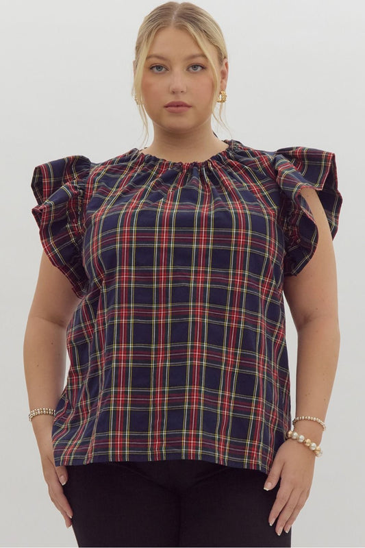 "Ivy" Plaid Holiday Plus Size Top - The Perfect Gift Shop & Boutique