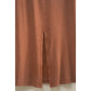 Mid-Rise Mineral Washed Casual Maxi Skirt: DARK TAUPE / S-M-L(2-2-2)