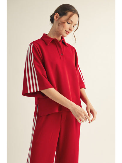 Lucy Half Sleeve Polo Top