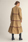 Taupe Tiered Midi Dress