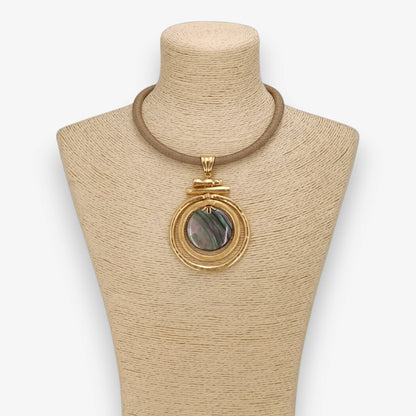 Mother of Pearl Collar Necklace | Handmade Statement Jewelry