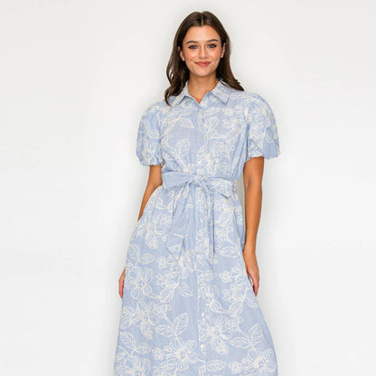 Bluebell Garden Stripe Midi Dress