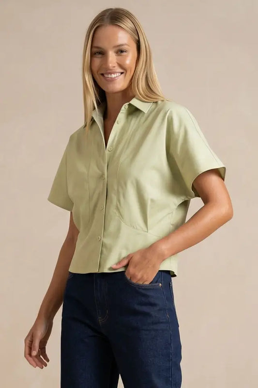 Tailored Taffeta Blouse