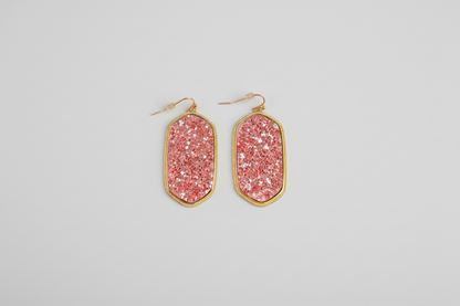 Hot Pink Sparkle Earrings