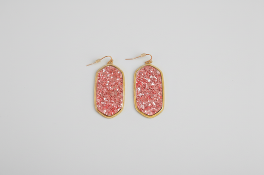 Hot Pink Sparkle Earrings