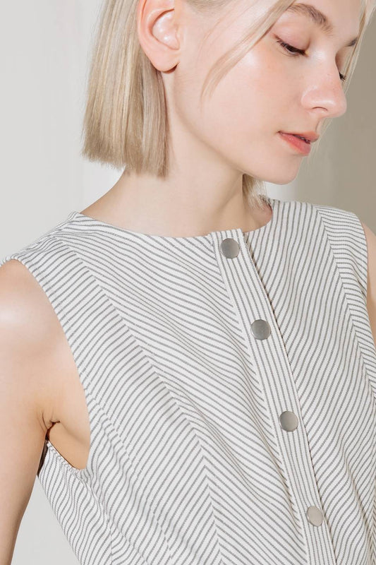 Hazel Striped Midi Dress