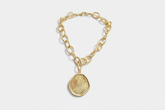 Gold Flat Chain Necklace