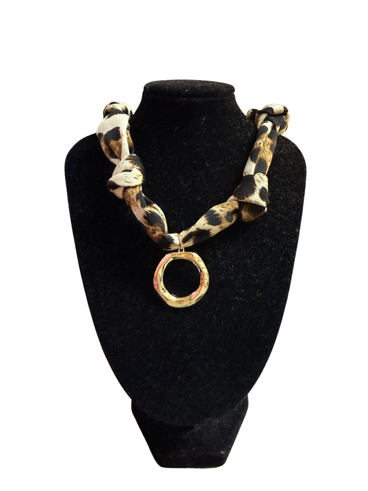 Leopard Scarf Necklace