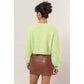 Wool Blend Cropped Sweater: LIGHT GREEN / S-M-L(2-2-2)