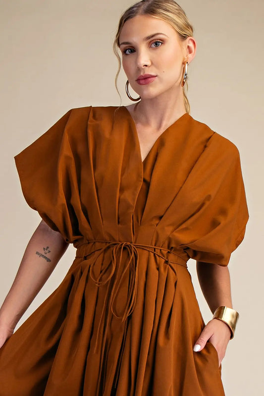 Mandy Pleated Midi Dress