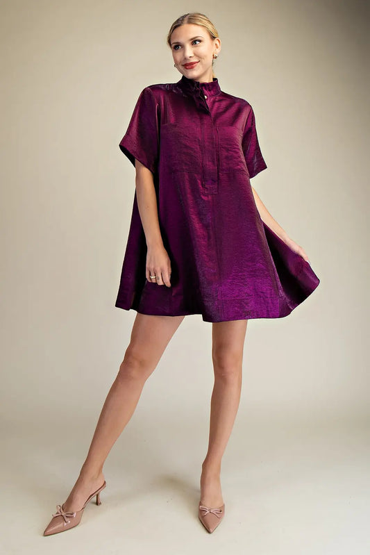 Shimmer Plum Dress