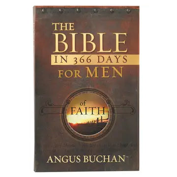 Christian Art Gifts - The Bible in 366 Days for Men Softcover Devotional
