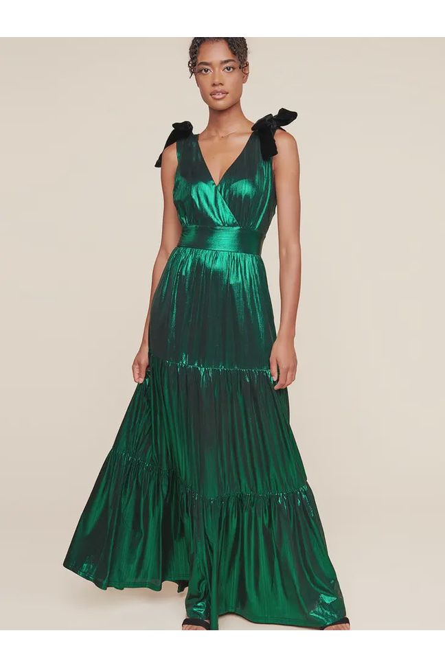 New Cannes Liquid Satin Evening Maxi Dress