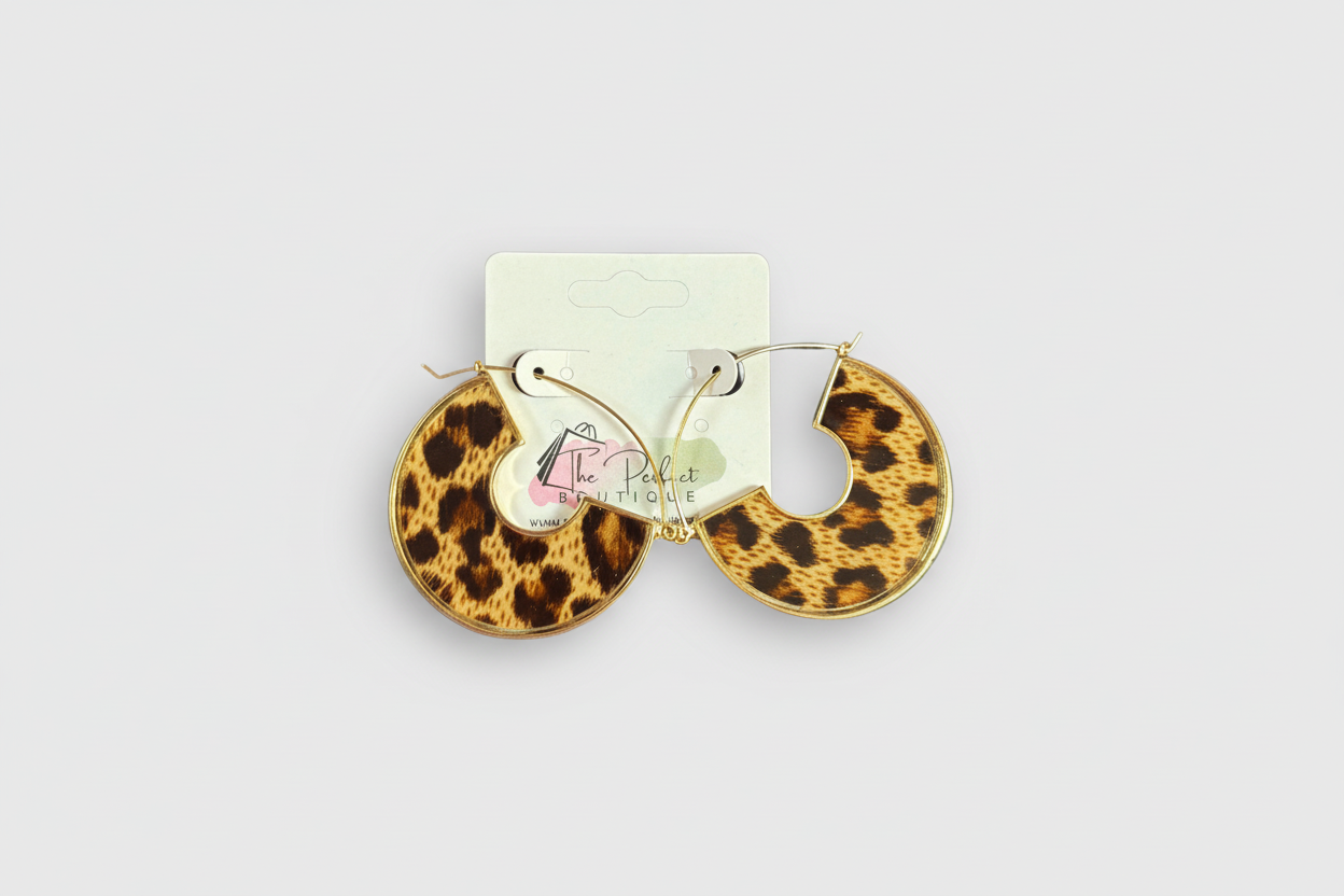 Gold Cheetah Earrings