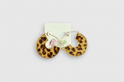 Gold Cheetah Earrings