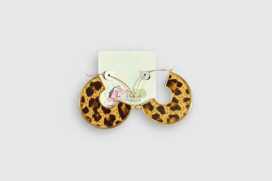 Gold Cheetah Earrings