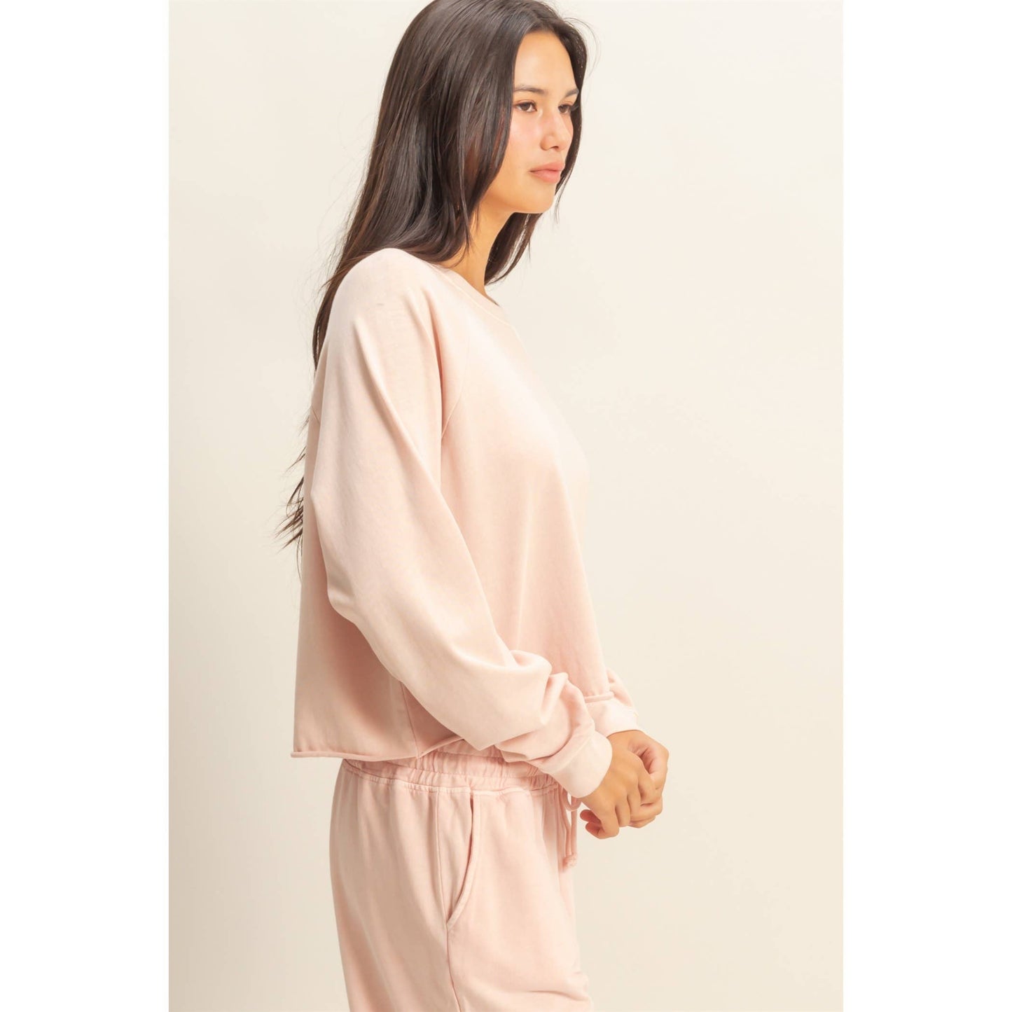 Raglan Long Sleeve Top: BANANA CREAM