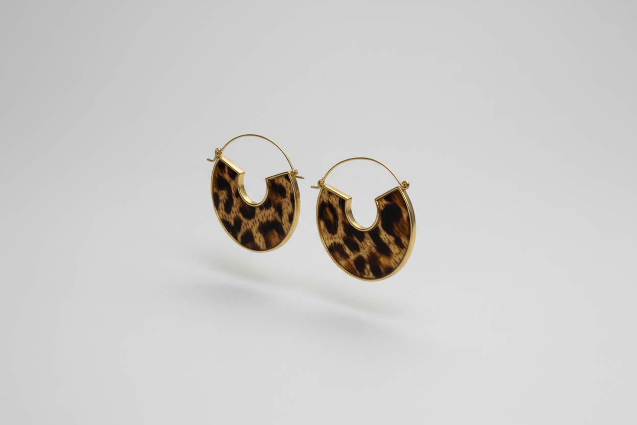 Gold Cheetah Earrings