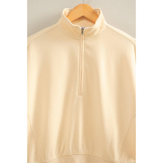 Love This Way Half-Zip Sweatshirt: ALPACA / S-M-L(2-2-2)