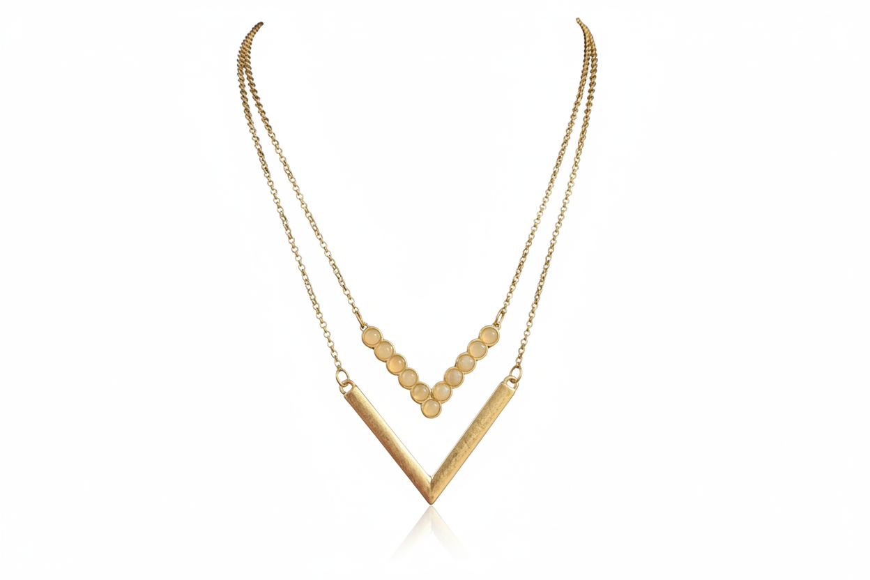 V Shape Layering Necklace