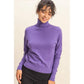 Long Sleeve Turtleneck Sweater: WISTERIA / S-M-L(2-2-2)