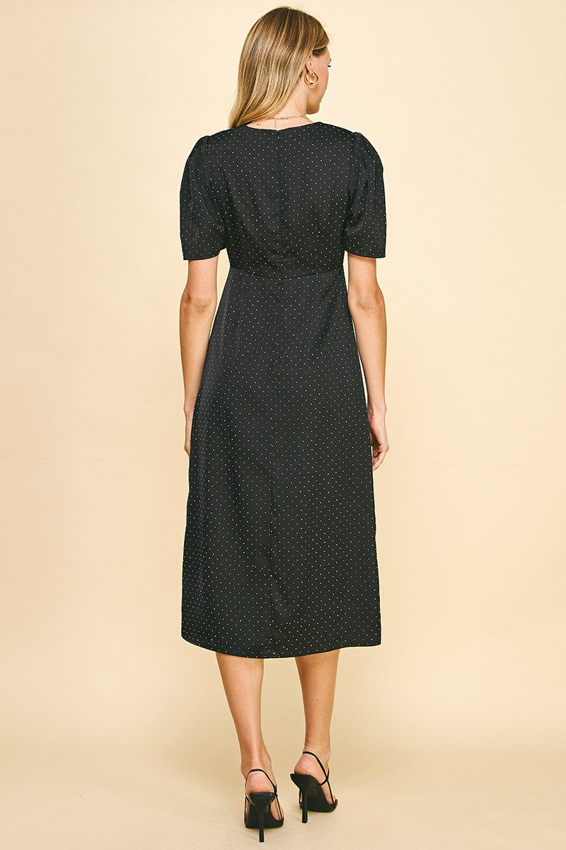 Rhinestone Knotted Maxi Dress