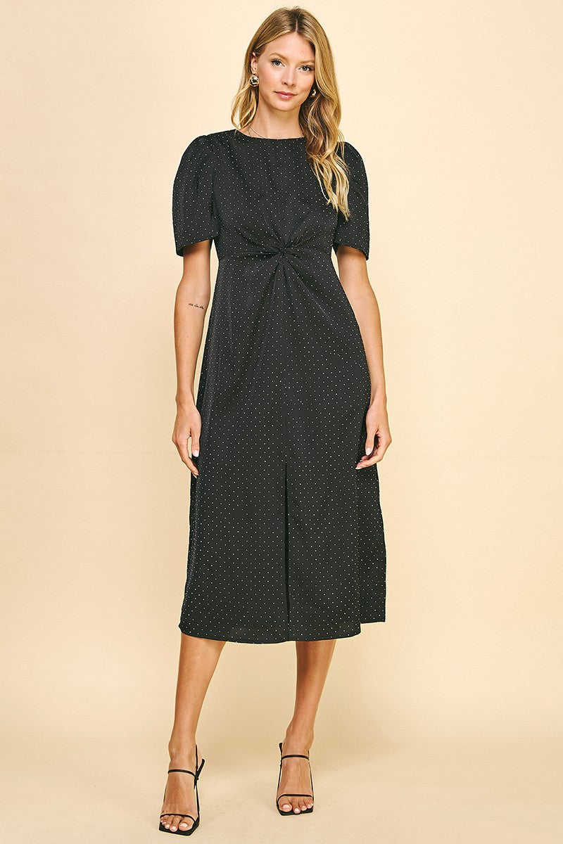 Rhinestone Knotted Maxi Dress