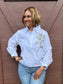 Gracie Flower Rhinestone Applique Top