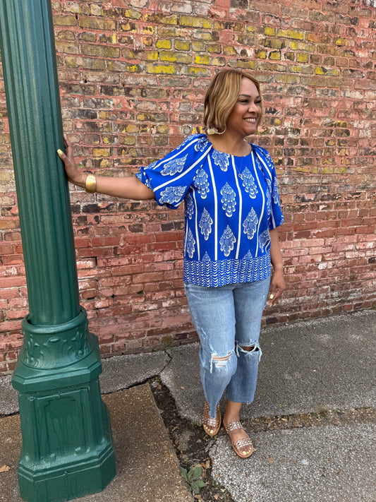Boho Puff Sleeve Top