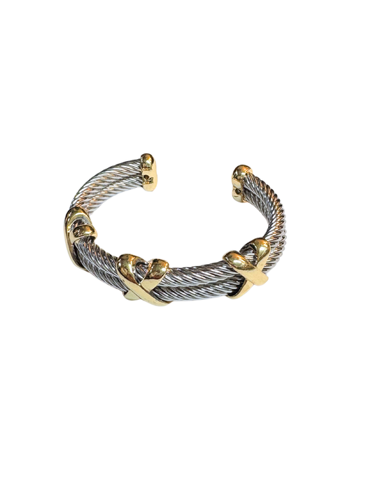 Mixed Metal Double Bracelet