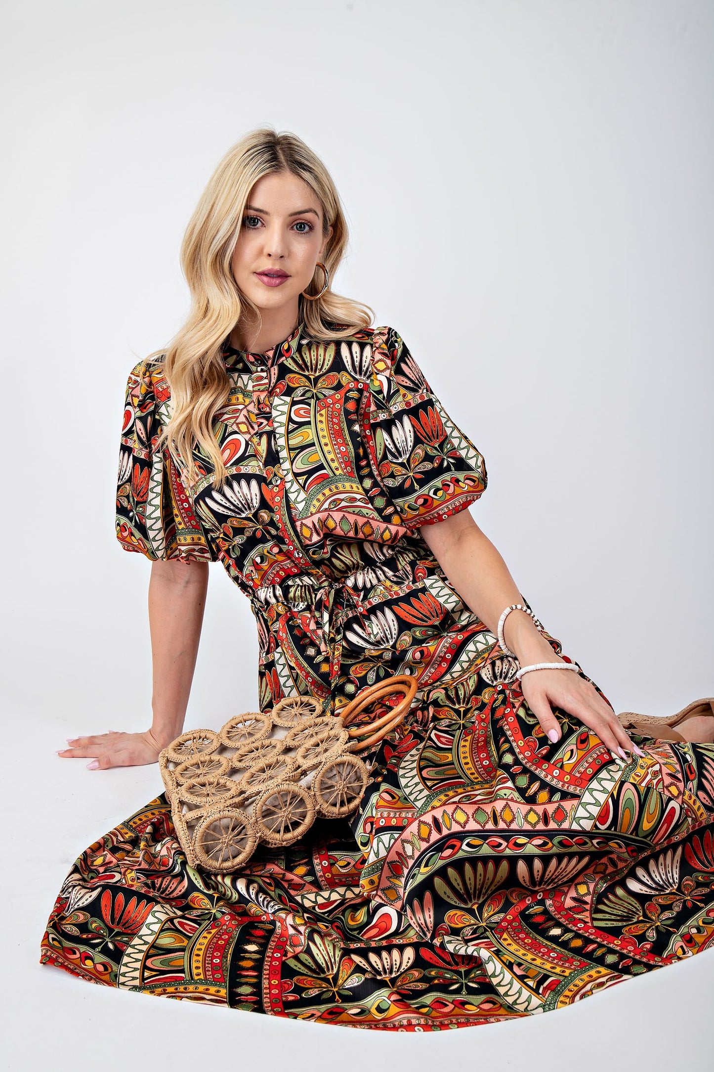 Emmie Abstract Midi Dress