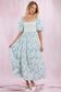 McKenna Smocked Lace Trim Puff Sleeve Dress