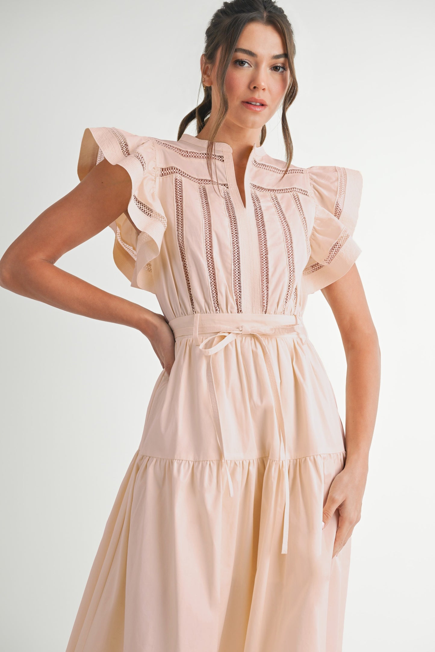 "Willow" Blush Midi Dress