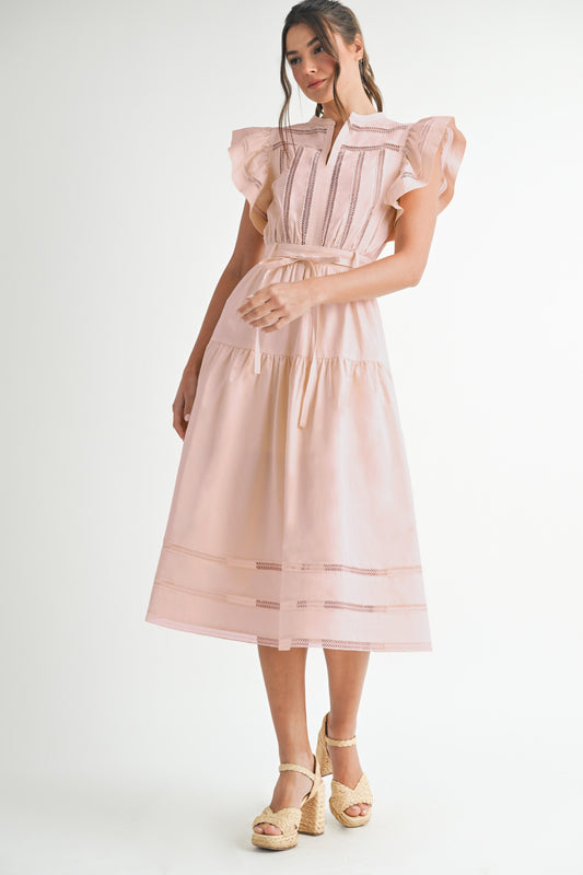 "Willow" Blush Midi Dress