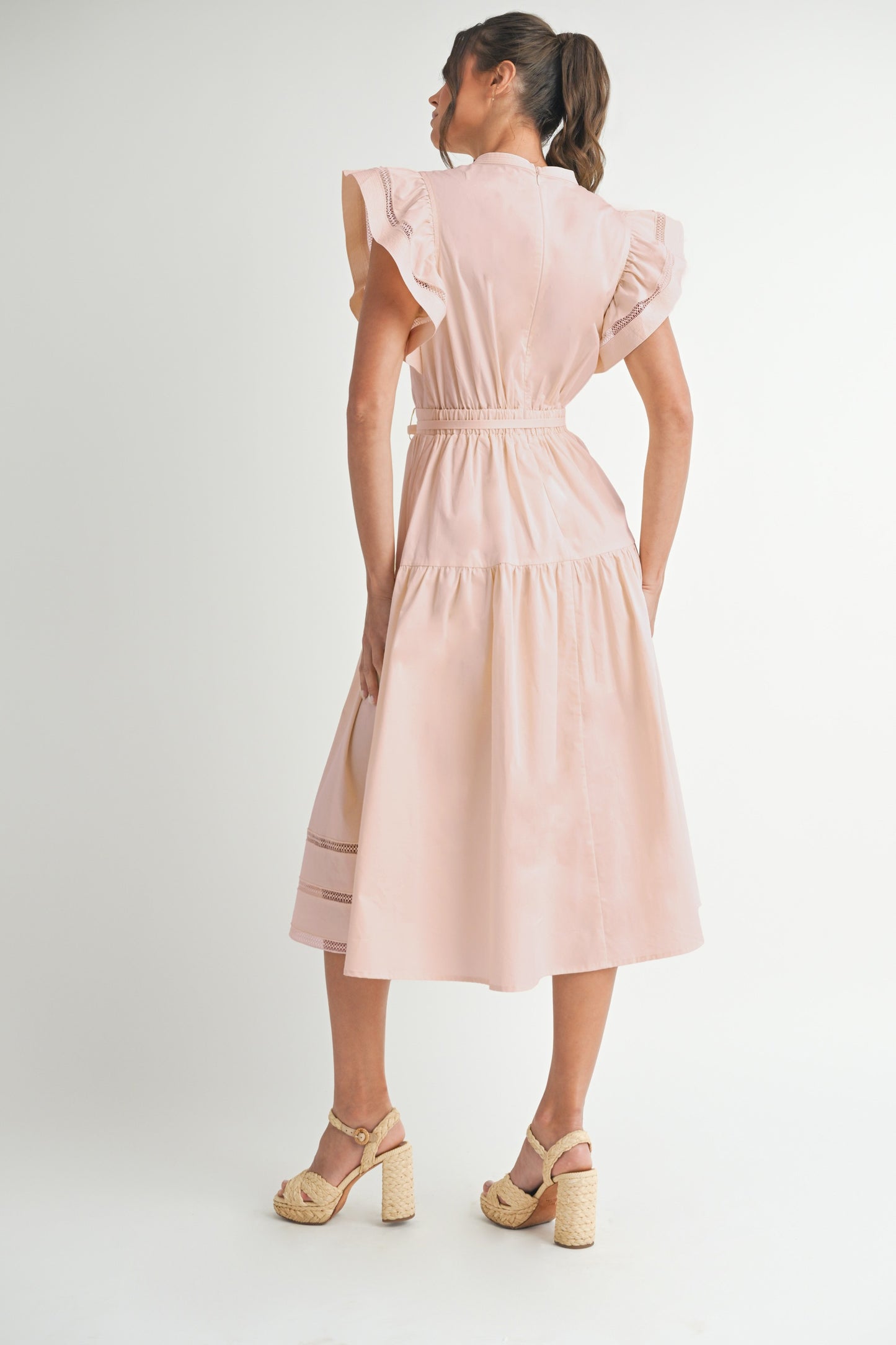 "Willow" Blush Midi Dress