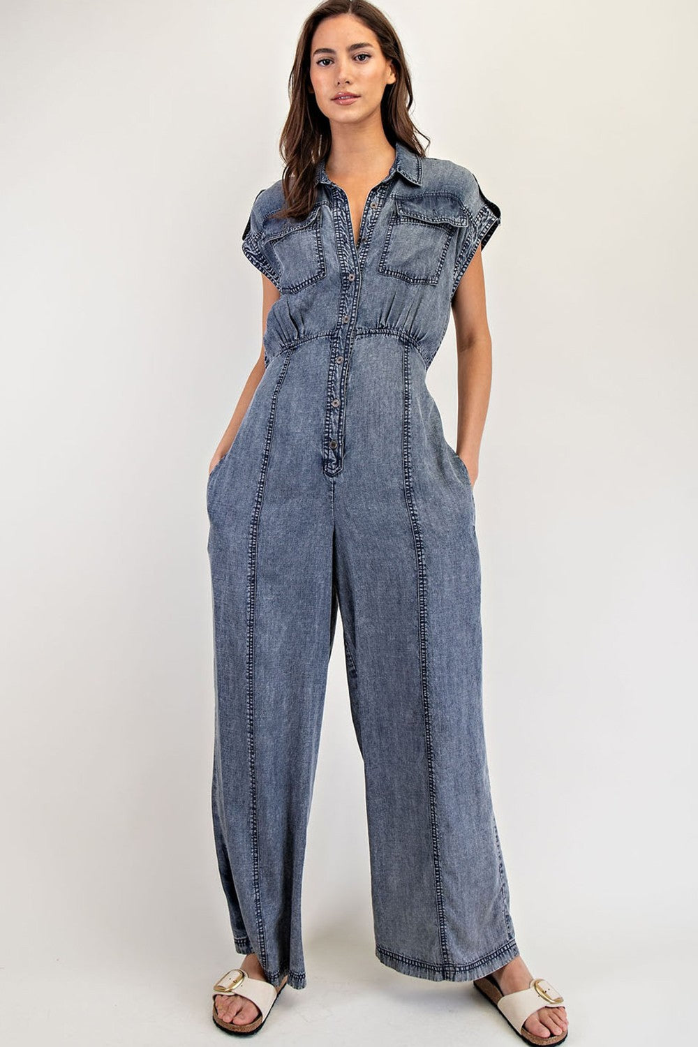 "Gina" Denim Jumpsuit