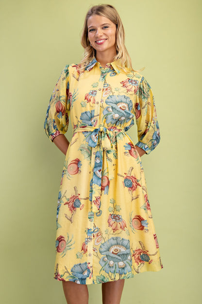 Cindy Floral Midi Dress