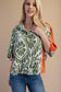 Giana Green and Orange Top