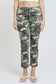 Cropped High Rise Pull on Jogger Denim