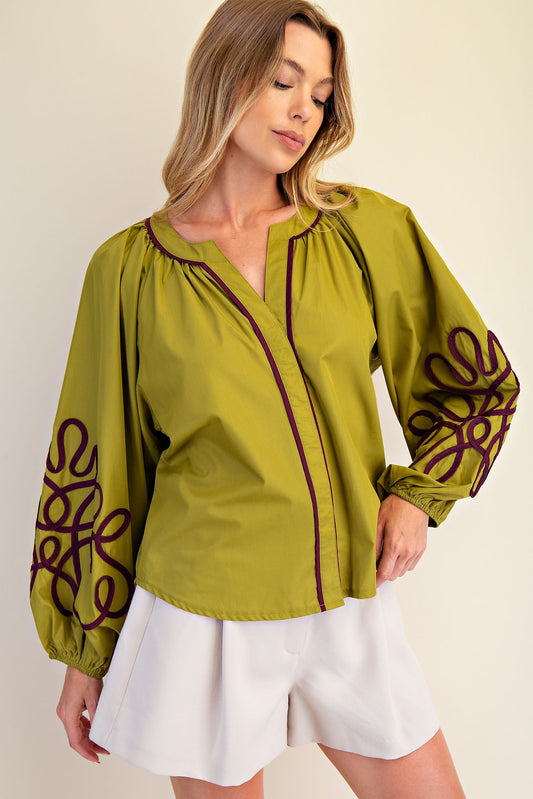 Chartreuse Blouse