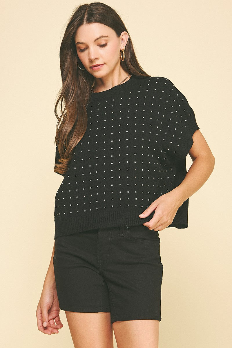 Stone Embroidered Sweater