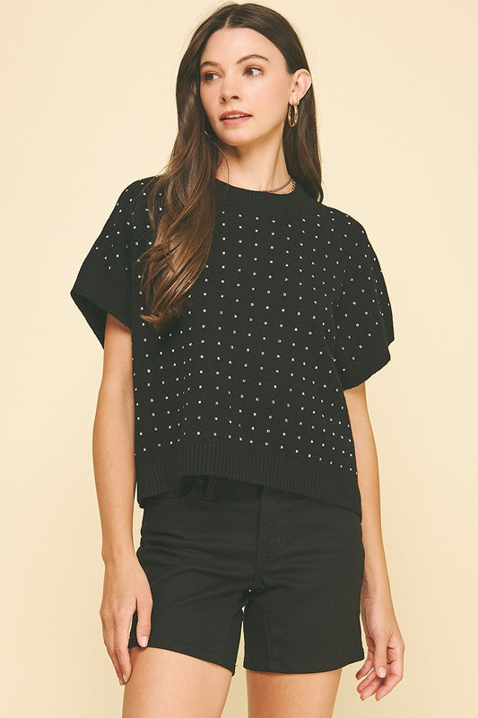 Stone Embroidered Sweater