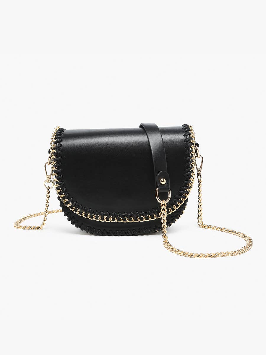 Istanbul Gold Chain Trim Crossbody | JN2561 : Greige