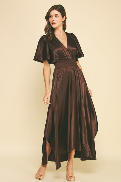 Chiffon Slit Detailed Maxi Dress