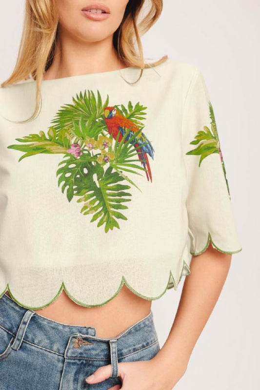Tropical Woven Top
