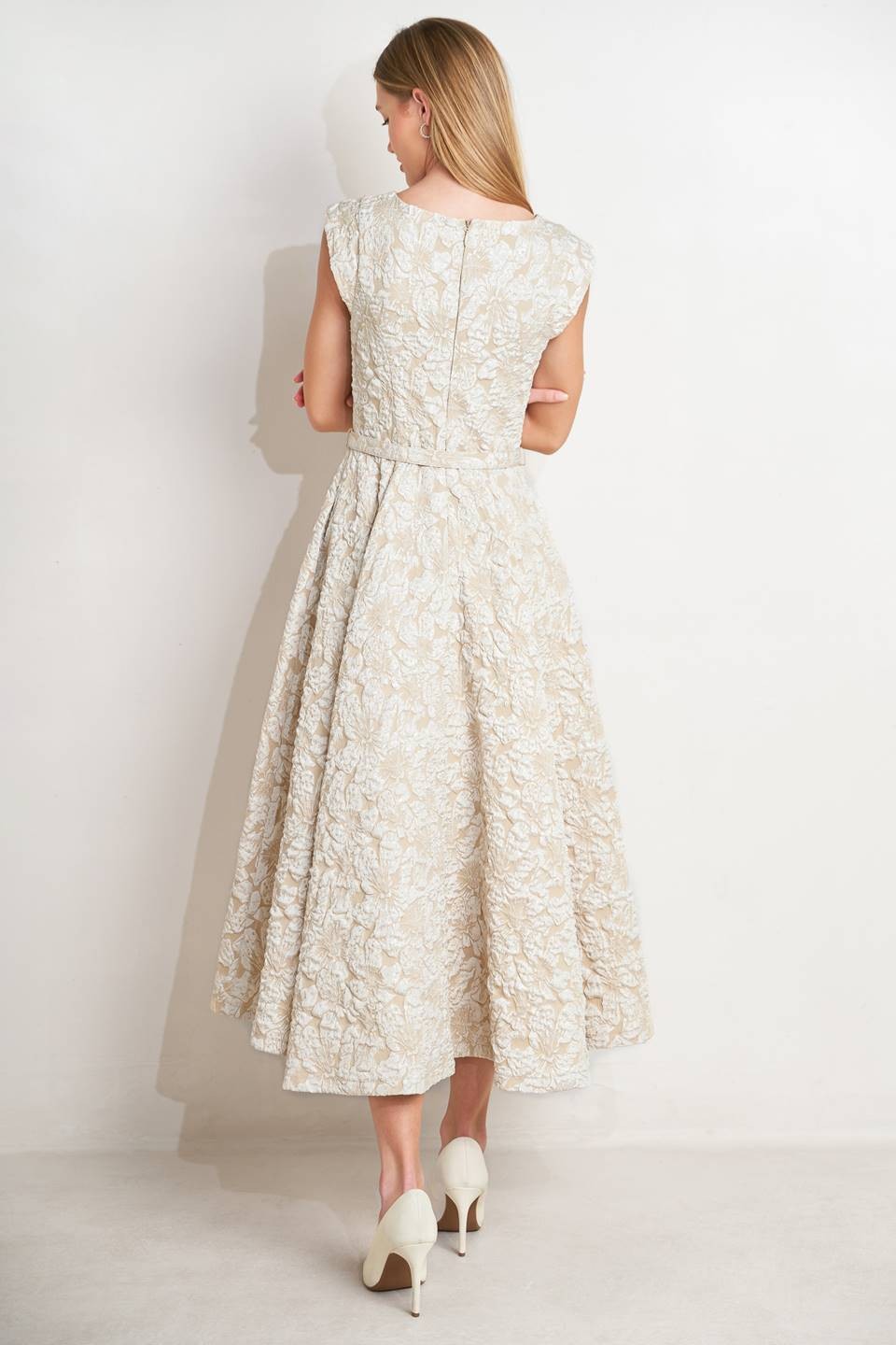 June Ivory Midi Dress