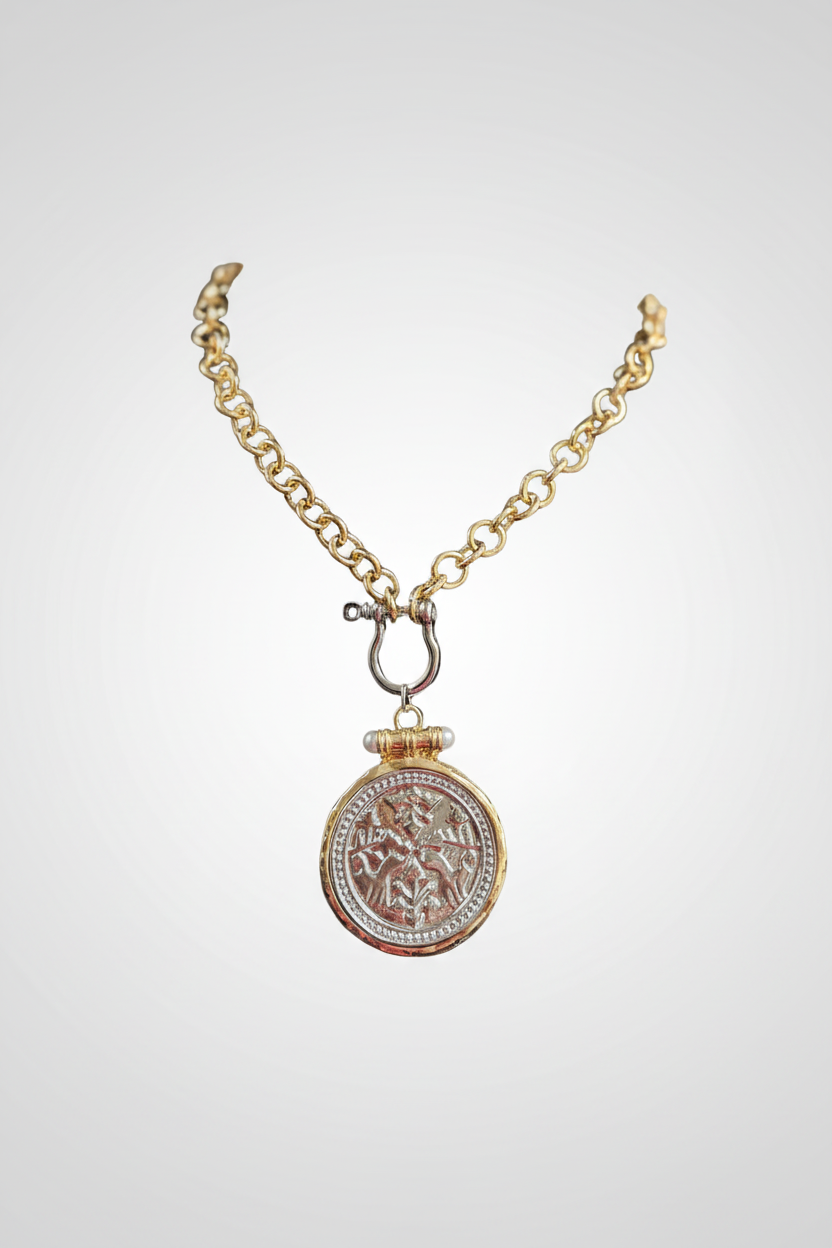 Mixed Metal Coin Necklace