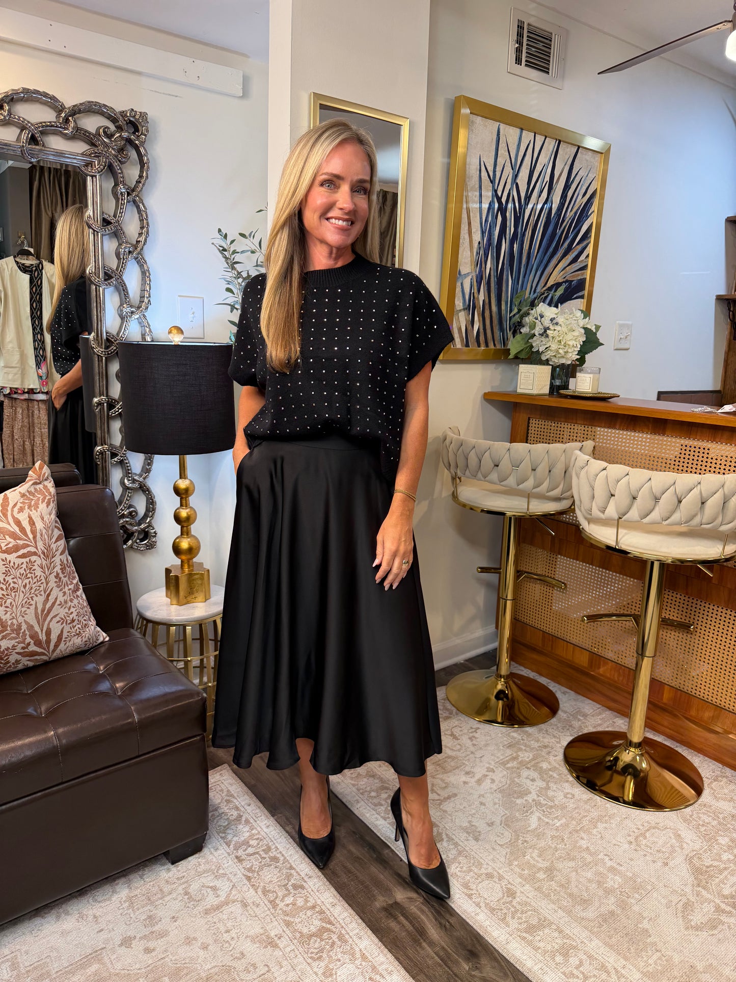 Stone Embroidered Sweater