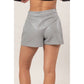 Leather Flap Pocket Skort: GRAY / S-M-L(2-2-2)