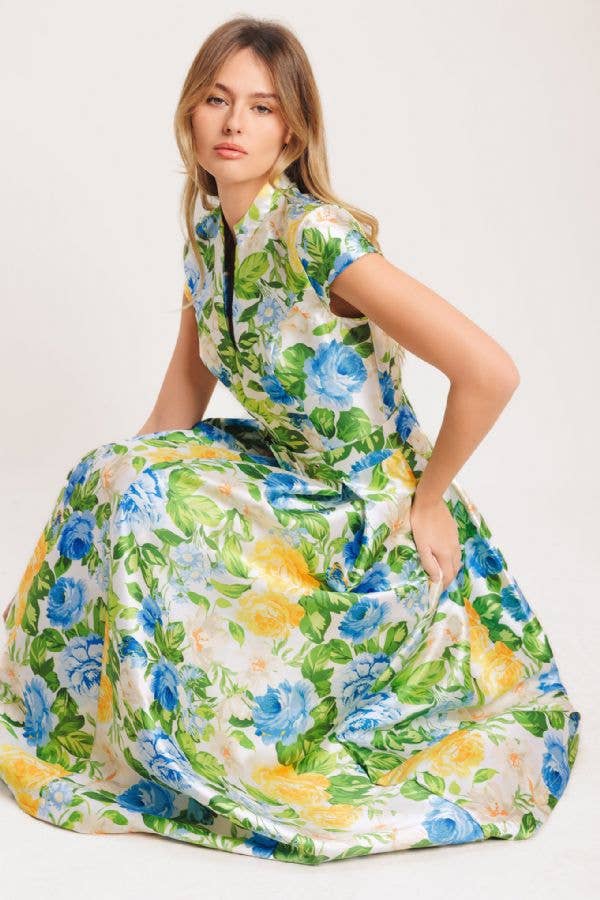 Amelia Floral Midi Dress